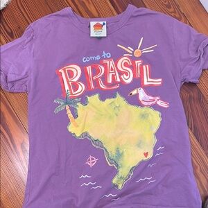 Farm Rio Kids Purple 'Come to Brazil' T-Shirt